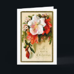 Vintage Christmas Lilly Feiertagskarte<br><div class="desc">Vintage Viktorianische Weihnachtskartenillustrierung.</div>
