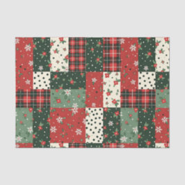 Vintage Christmas Patchwork Seidenpapier