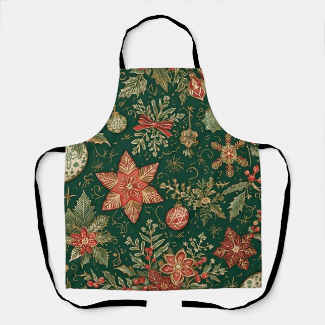 Vintage Christmas Pattern - Apron Schürze (Vorderseite)