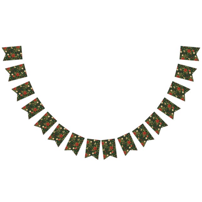 Vintage Christmas Pattern - Flags with String  Wimpelkette (Alle)