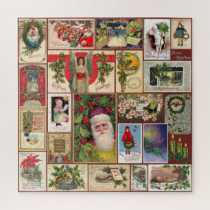 VINTAGE CHRISTMAS POSTCARD COLLAGE