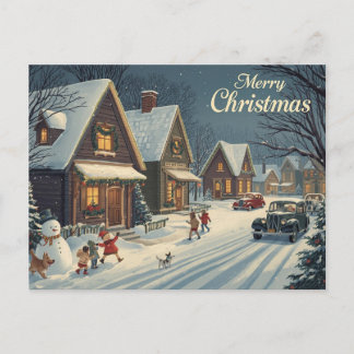 Vintage Christmas Postcard Feiertagspostkarte