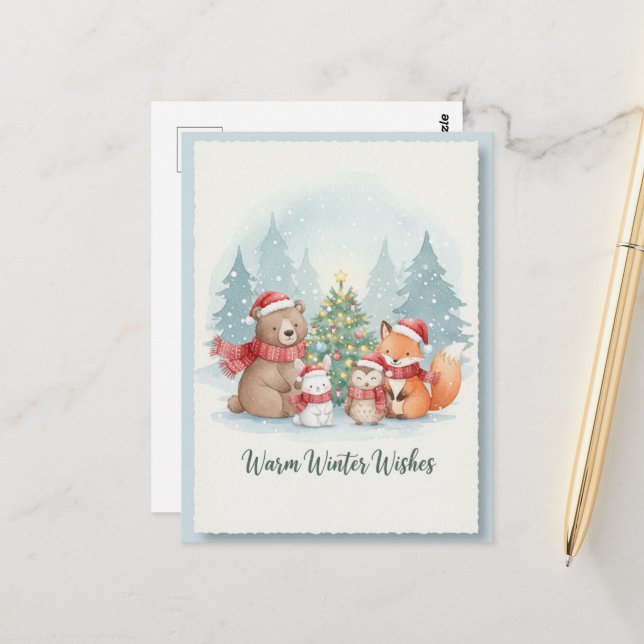 Vintage Christmas Postcard Postkarte (Vorderseite/Rückseite Beispiel)