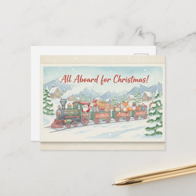 Vintage Christmas Postcard Postkarte (Vorderseite/Rückseite Beispiel)