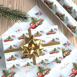 Vintage Christmas Red Truck Patriotic USA Flag Geschenkpapier<br><div class="desc">Vintage Red Truck Weihnachtskarten feiern die Ferien mit Patriotic Charm Freude und feierlichen Beifall in dieser Urlaubssaison mit unseren Vintagen Red Truck Weihnachtskarten. Diese Karten spiegeln perfekt den Geist eines rustikalen Winterwunderlandes wider und bestechen durch einen hübschen roten LKW, der mit einem Weihnachtsbaum im Hintergrund geschmückt ist, mit Set vor...</div>