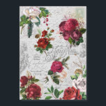 Vintage Christmas Rose Joyeux Weihnachten Ephemera Magnetkarte<br><div class="desc">Elegante und detailreiche Weihnachtsblumenkomposition mit Typografie des "Joyeux Weihnachtens",  handgeschriebener Schrift,  Portragrafie,  Heilige,  Misteloe und tiefrote und Elfenbein-Rose auf uralter Pergamentbasis.</div>