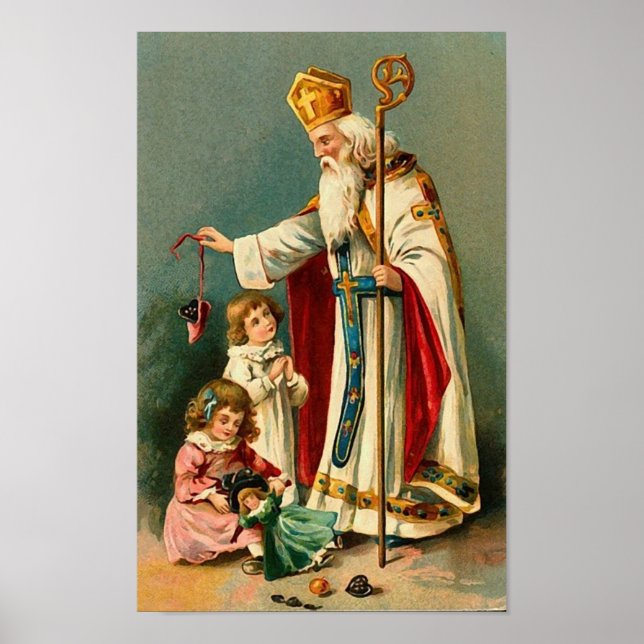 Vintage Christmas Saint Nicholas Poster (Vorne)