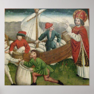 Vintage Christmas Saint Nicholas Poster