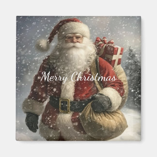 Vintage Christmas Santa Claus Magnet