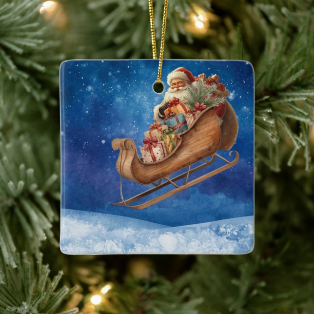Vintage Christmas Sleigh Ornament | Cozy Nostalgic (Baum)