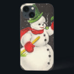 Vintage Christmas Snowman Case-Mate iPhone Hülle<br><div class="desc">Weihnachts-Schneemann Weihnachten Handy Gehäuse,  perfekte Gehäuse,  um Ihr elektronisches Gerät rechtzeitig für die Ferienzeit aufzurichten - Vintage Produkte von zazilicious</div>