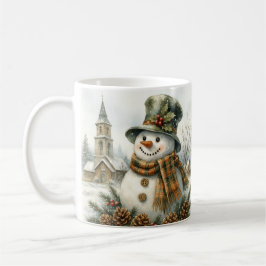 Vintage Christmas Snowman Kaffeetasse