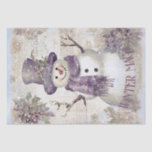 Vintage Christmas Snowman Seidenpapier<br><div class="desc">Vintage Christmas Snowman</div>