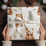 Vintage Christmas Teddy Bear Geschenkpapier<br><div class="desc">Begeben Sie sich mit unserem "Vintage Christmas Teddy Bears Red Wrapping Paper" in eine vergangene Ära feierlicher Nostalgie. Dieses herzerwärmende Design vereint den zeitlosen Charme der klassischen Feierlichkeiten, die mit bezaubernden Teddybären geschmückt sind, die in der Weihnachtszeit des Jahrgangs geschmückt sind. Der rote Hintergrund Set ist die perfekte Bühne für...</div>