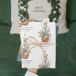 Vintage Christmas Tree | Happy Holiday  Geschenkpapier Set