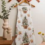 Vintage Christmas Tree | Merry Christmas  Schürze<br><div class="desc">Embrace the timeless charm of the holiday season with our Vintage Watercolor Christmas Tree design. This exquisite piece captures the spirit of yuletide with a touch of nostalgia, making it the perfect addition to your holiday décor and a wonderful gift for your loved ones. Celebrate the magic of Christmas with...</div>