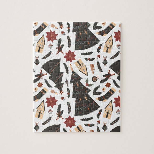 Vintage Christmas Tree Poinsettia (Vertikal)