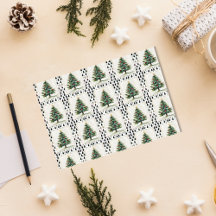 Vintage Christmas Tree Postage Briefmarke