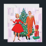 Vintage Christmas Verheiratet Couple Feiertagskarte<br><div class="desc">Retro Vintage Weihnachten Verheirateten Couple Holiday Card.</div>