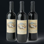 Vintage Christmas Village Szene Weinetikett<br><div class="desc">Dress up your wine fltles with some beautiful labels designed for the Christmas saison.</div>