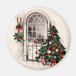 Vintage Christmas Window Magnet