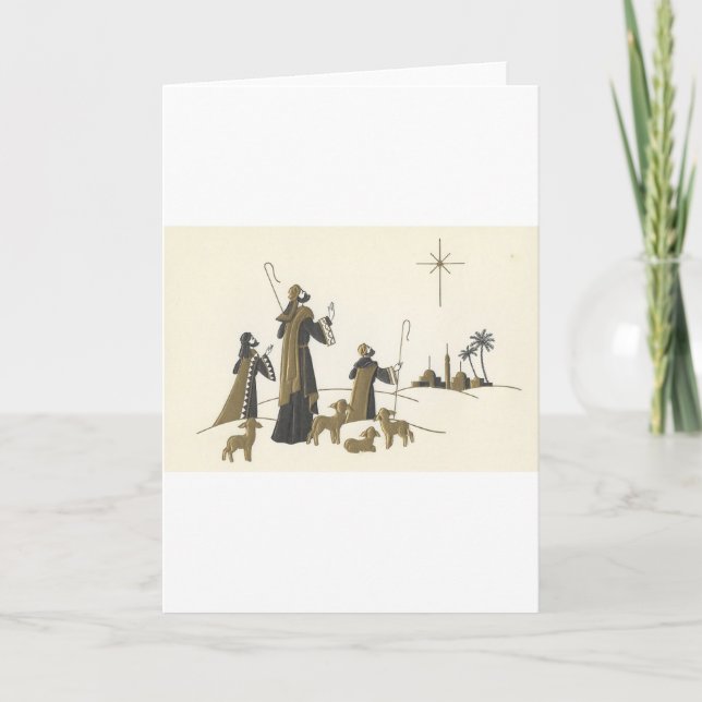 Vintage Christmas Wise Men Feiertagskarte (Vorderseite)