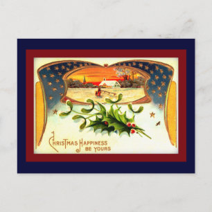 Vintage-Christnachs-Patroutismus-Postkarte aus dem Feiertagspostkarte