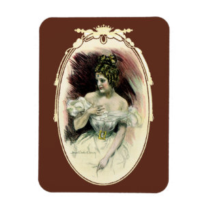 Vintage Christy Girl, Antikes Brautporträt Magnet
