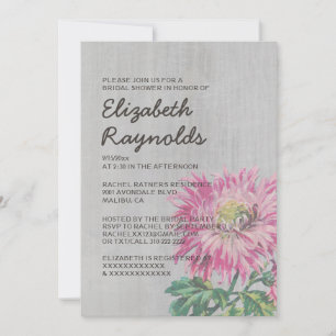 Vintage Chrysanthemen Hochzeitsshower-Einladungen Einladung