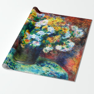 Vintage Chrysanthemen von Pierre-Auguste Renoir Geschenkpapier