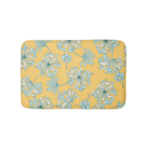 Vintage Chrysanthemum-Blume, orientalisches Muster Badematte