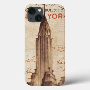 Vintage Chrysler Building in New York iPhone 13 Hülle