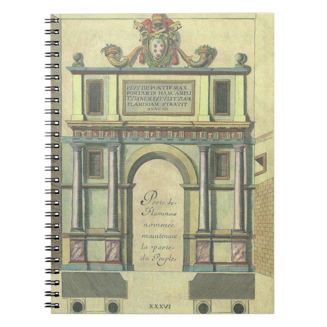 Vintage Church Door Entry Renaissance Architecture Notizblock (Vorderseite)