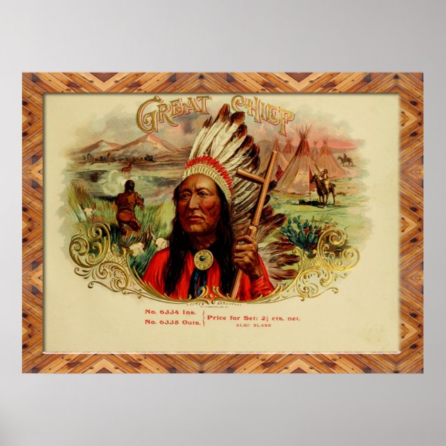 Vintage Cigar Box Labels Posters Poster (Vorne)