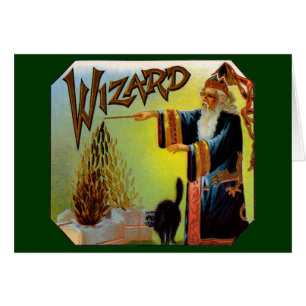 Vintage Cigar Étiquette Art, Assistant avec chat n