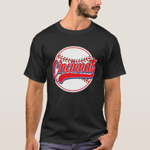 Vintage Cincinnati City Baseball Männer Frauen K T-Shirt