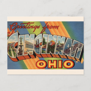Vintage Cincinnati-Grusskarte  Postkarte