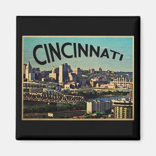 Vintage Cincinnati-Silhouette Magnet