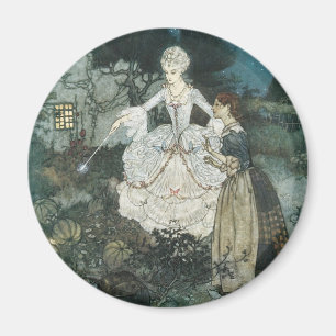 Vintage Cinderella-Feengottmutter von Edmund Dulac Magnet