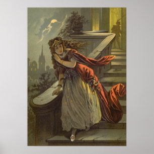 Vintage Cinderella, viktorianische Märchen Poster