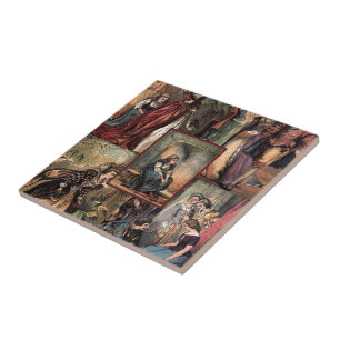 Vintage Cinderella Weihnachtsmontage Fliese