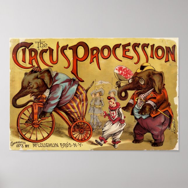 Vintage Circus Ad Poster (Vorne)