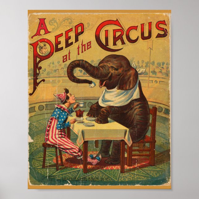 Vintage Circus Ad Poster (Vorne)