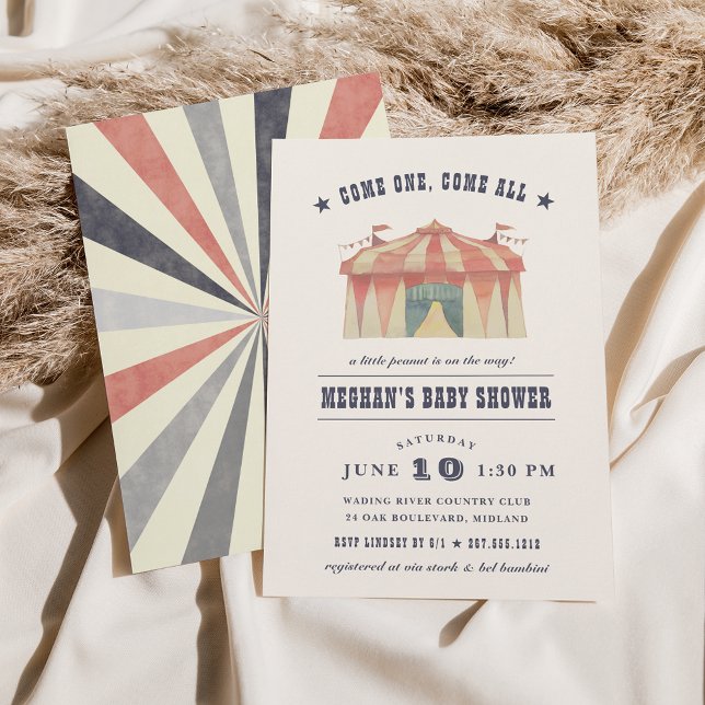Vintage Circus Baby Dusche Einladung (Von Creator hochgeladen)