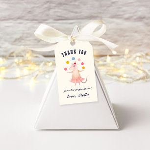 Vintage Circus Geburtstags-Liebesmarken Geschenkanhänger
