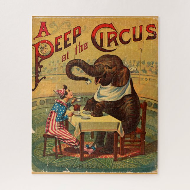 Vintage Circus Illustration Alte Antike Kunst, Dic (Vertikal)