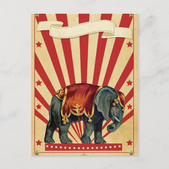 Vintage Circus Illustration Alte Antike Kunst, Dic Postkarte (Vorderseite)