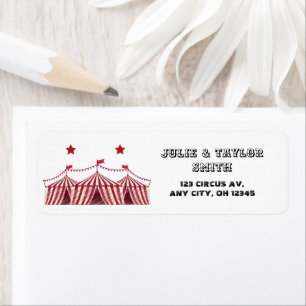 Vintage Circus Retro Patriotische Rücksendeadresse