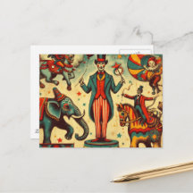 Vintage Circus Ringmaster-Collage