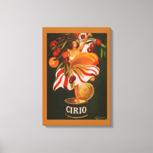 Vintage Cirio Kirschen italienisch Leinwanddruck